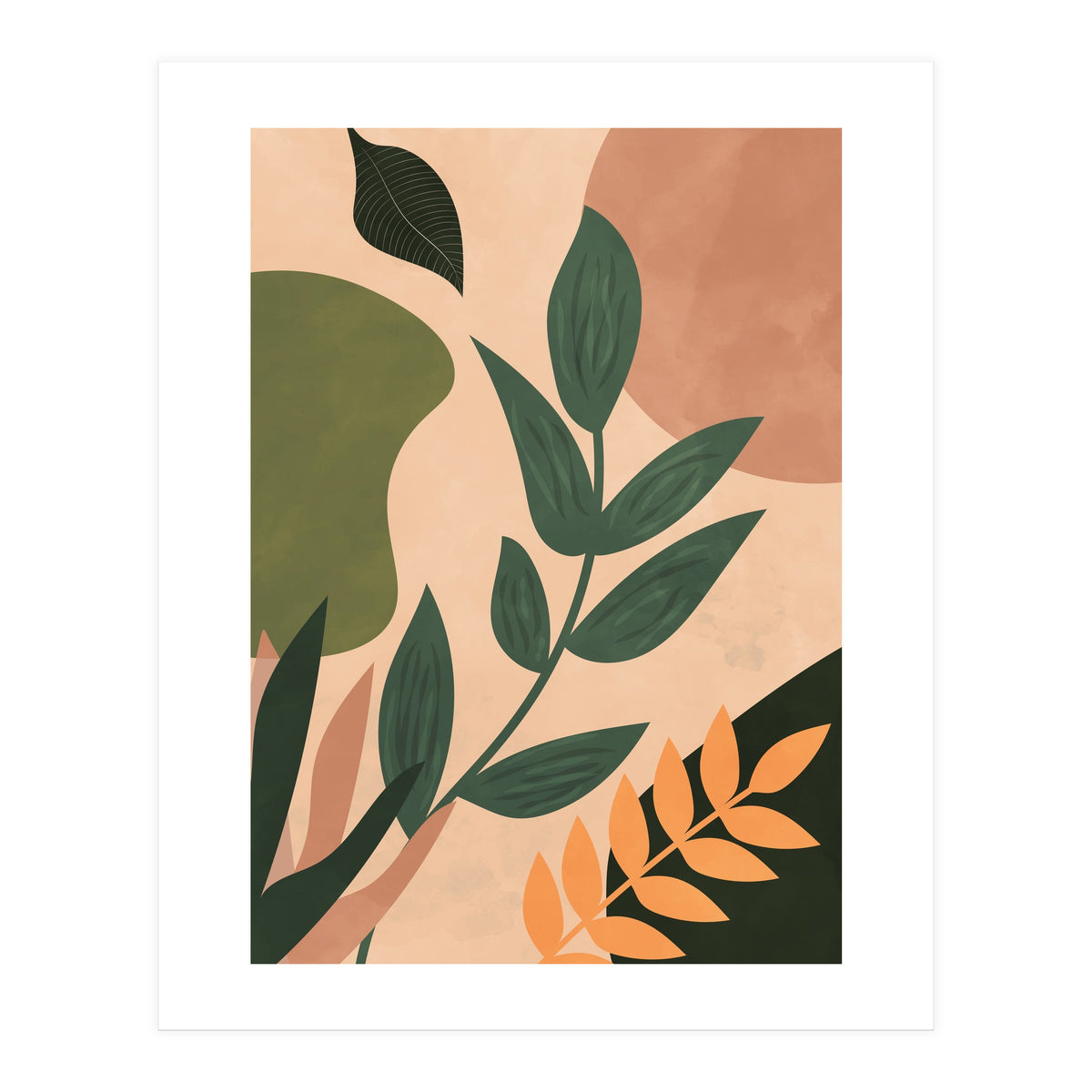 Abstract Shapes Boho Botanical (Print Only)