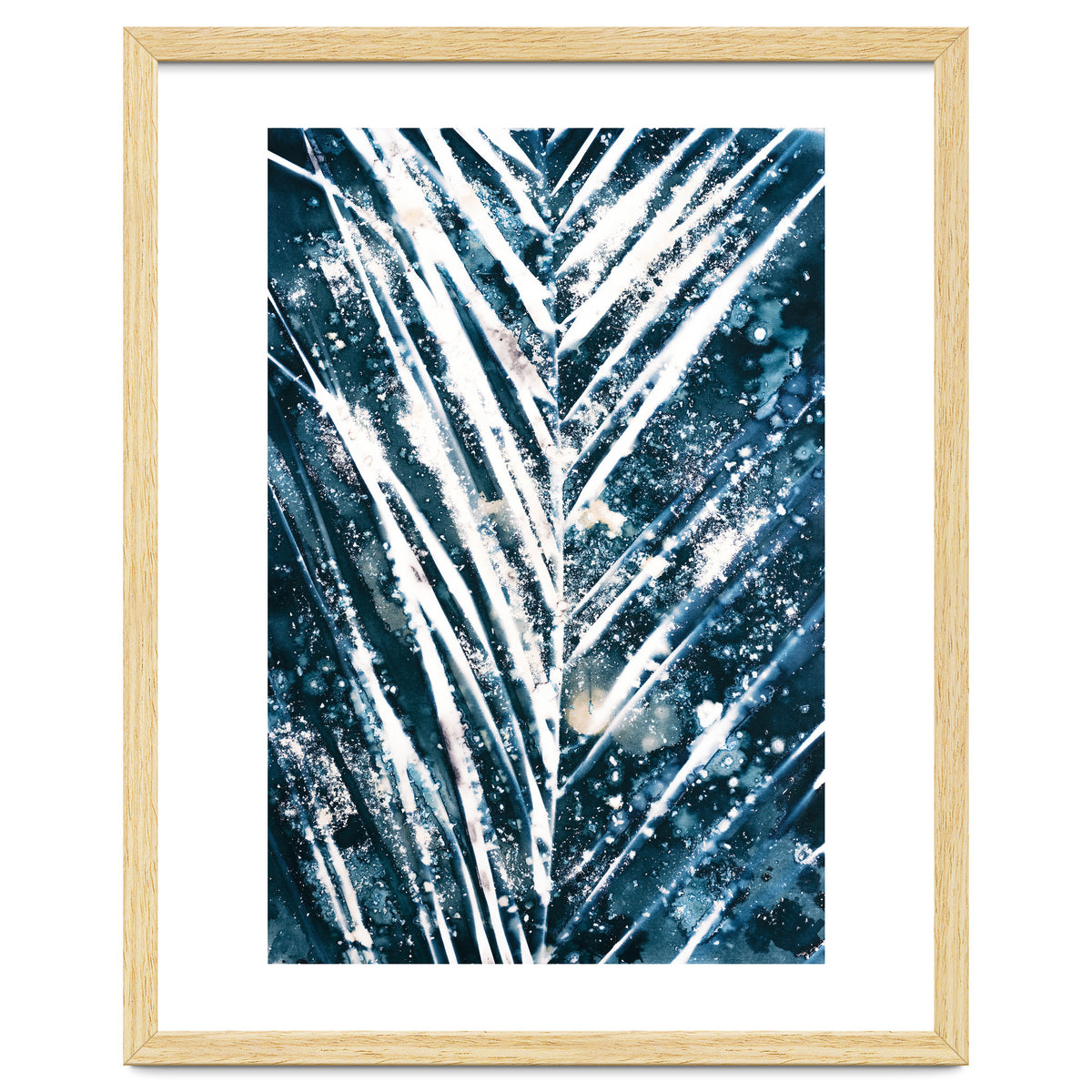 Indigo Blue Botanical Leaves No. 9