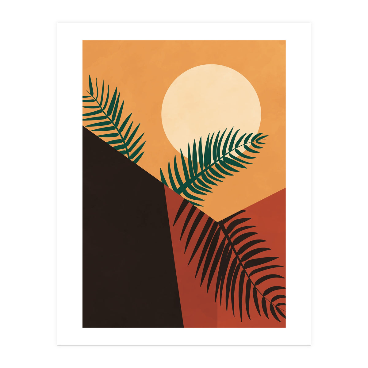 Bohemian Palm Tree Leaves (Print Only)