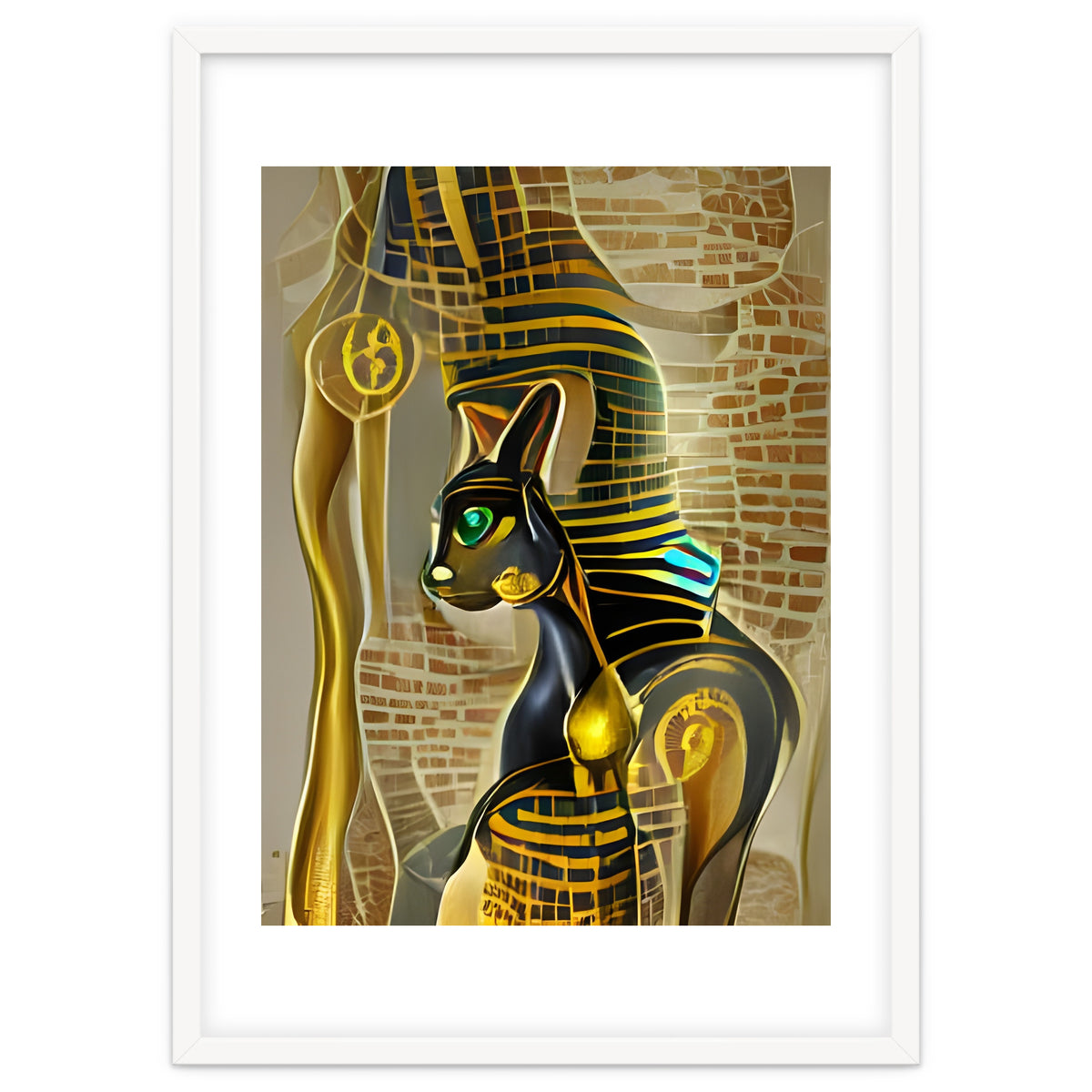 Ancient Egyptian Cat Goddess Bastet AI Art