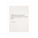 Whatever Our Souls Are Made Of By Bronte, White (Print Only) thumbnail