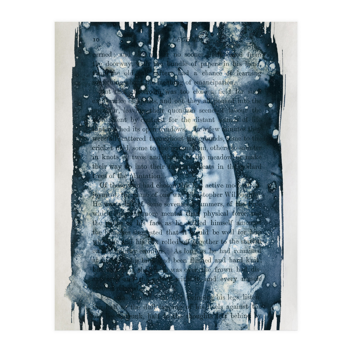 Indigo Blue Botanical Leaves No. 2 (Print Only)