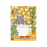 Hippo Taking a Bubble Bath (Print Only) thumbnail