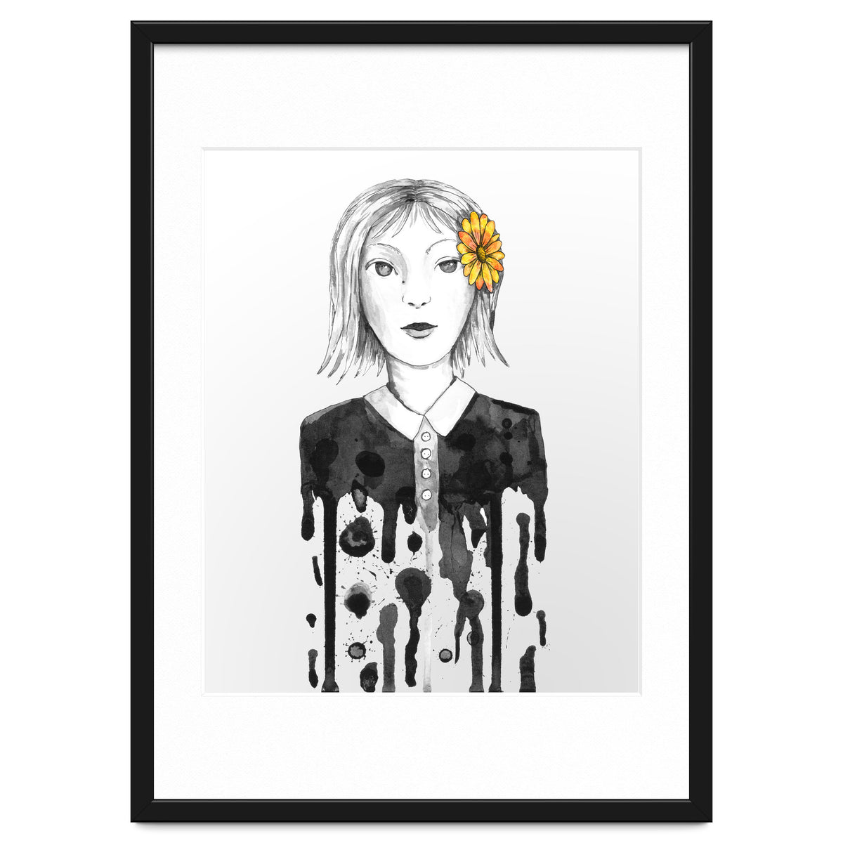 Flower dripping girl