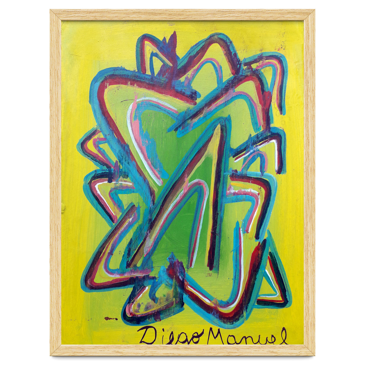 Forma Celeste Sobre Amarillo 2