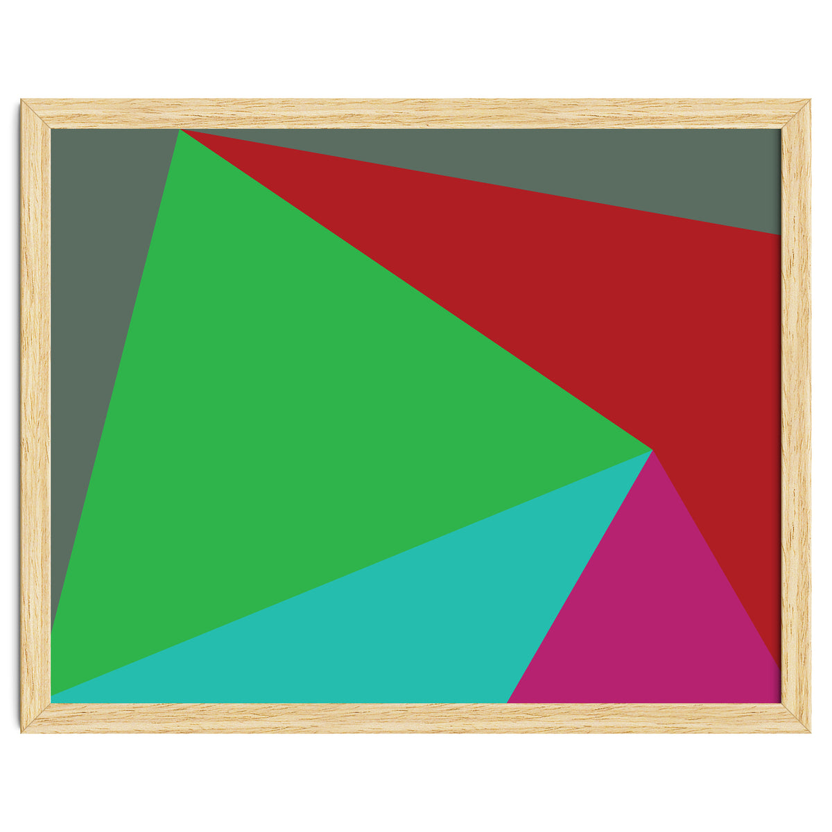 Geometric Shapes No. 19 -  green, magenta & blue
