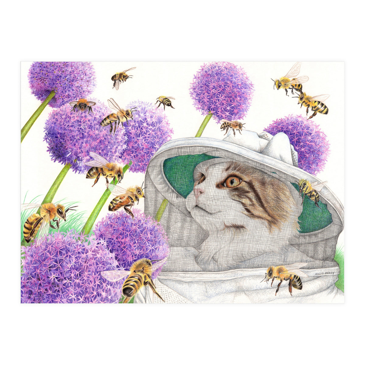 The Bee Keeper Cat (Print Only)