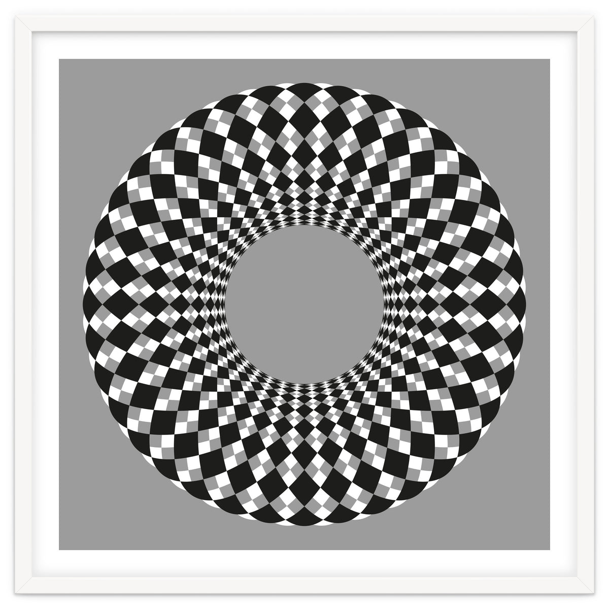 Black and white round