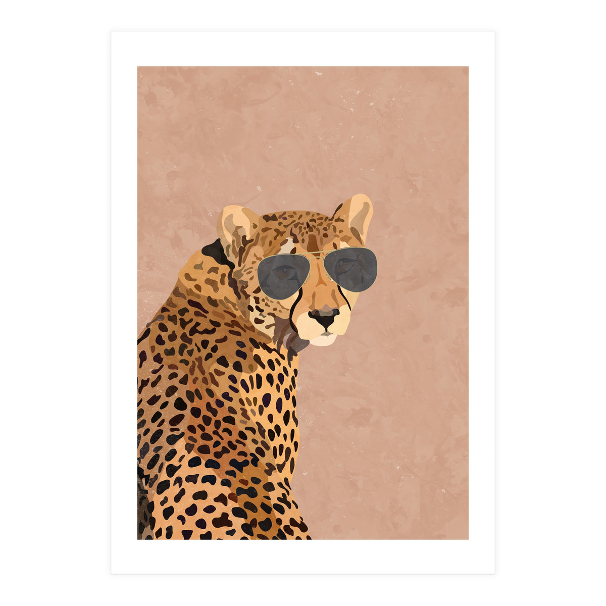 Cool Cheetah Beige and Brown (Print Only)