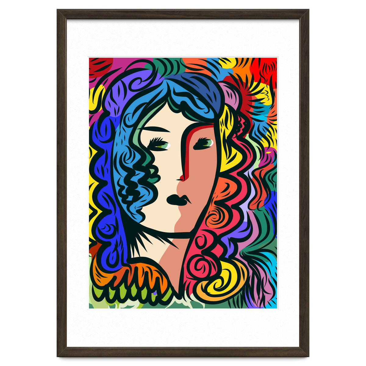 Rainbow Portrait Girl