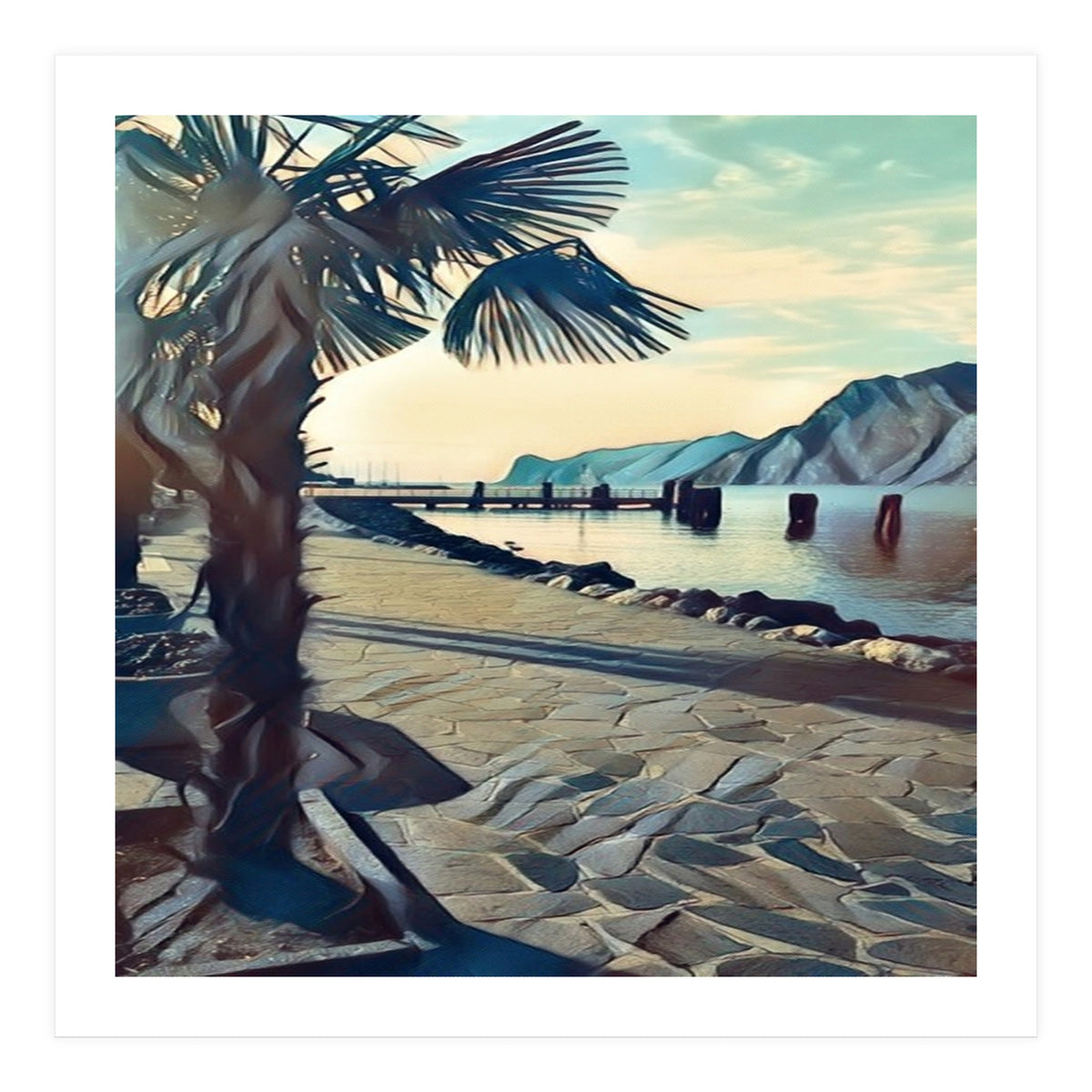 A walk on Lake Garda, Italy. (Print Only)