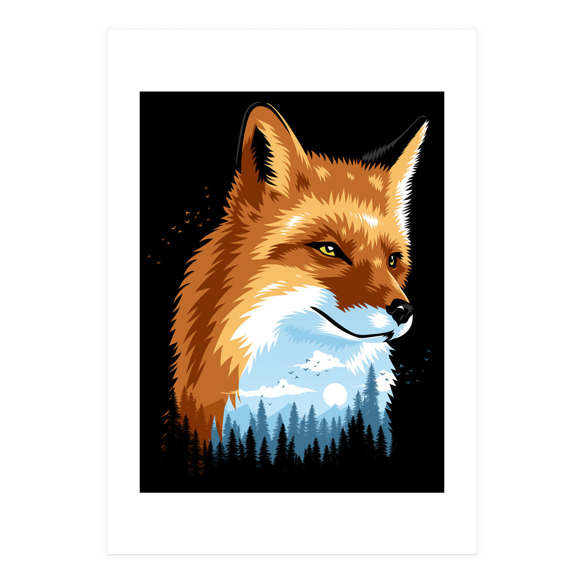 Fox Colors Forest (Print Only)