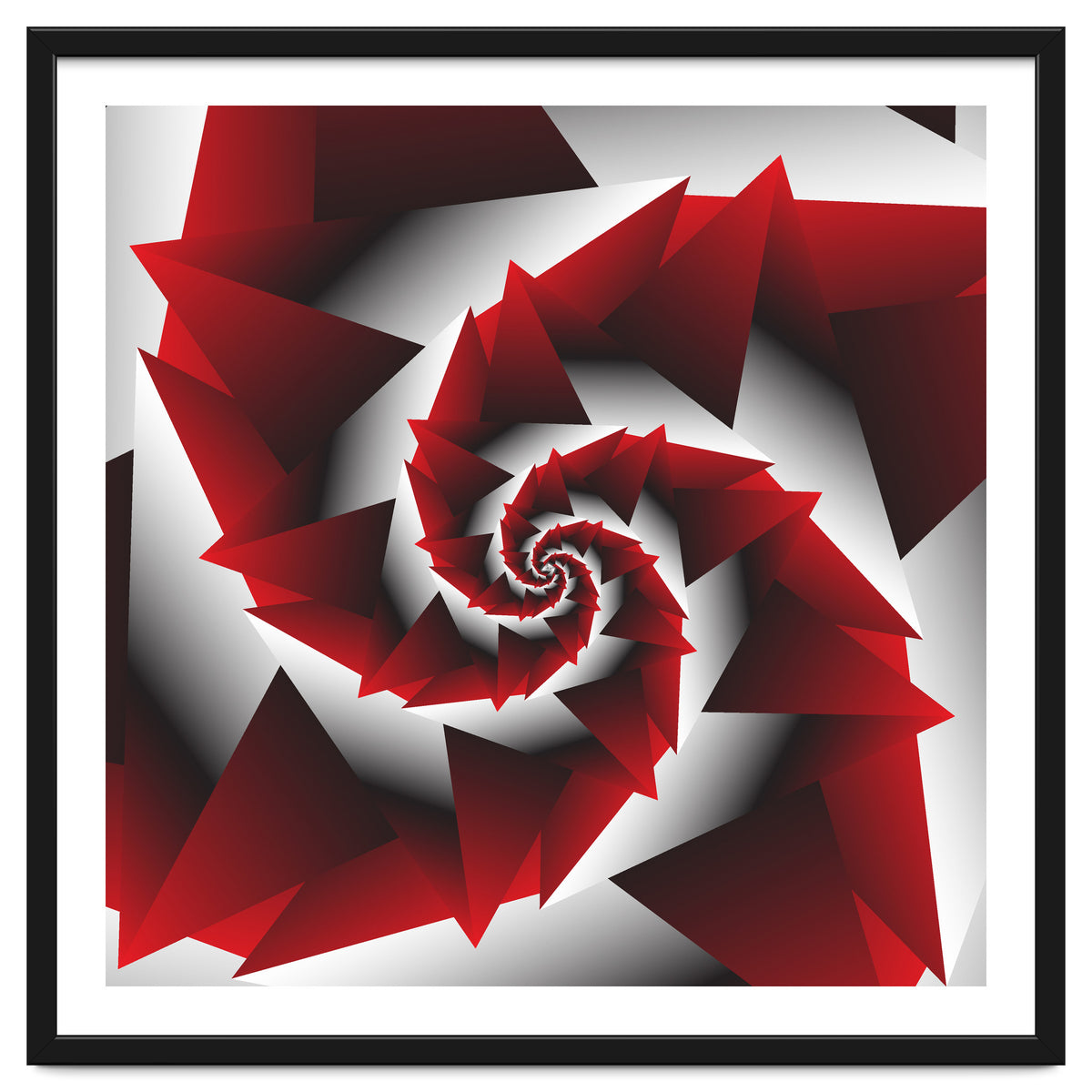 Abstract Geometric Red Graphics