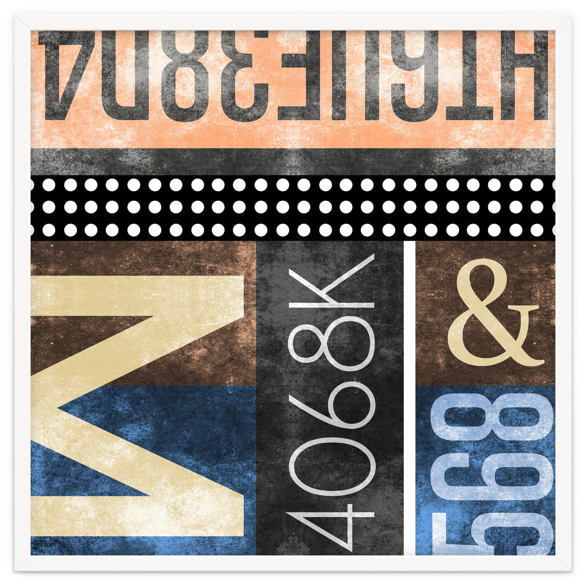 Typographic Industrial Abstract - M