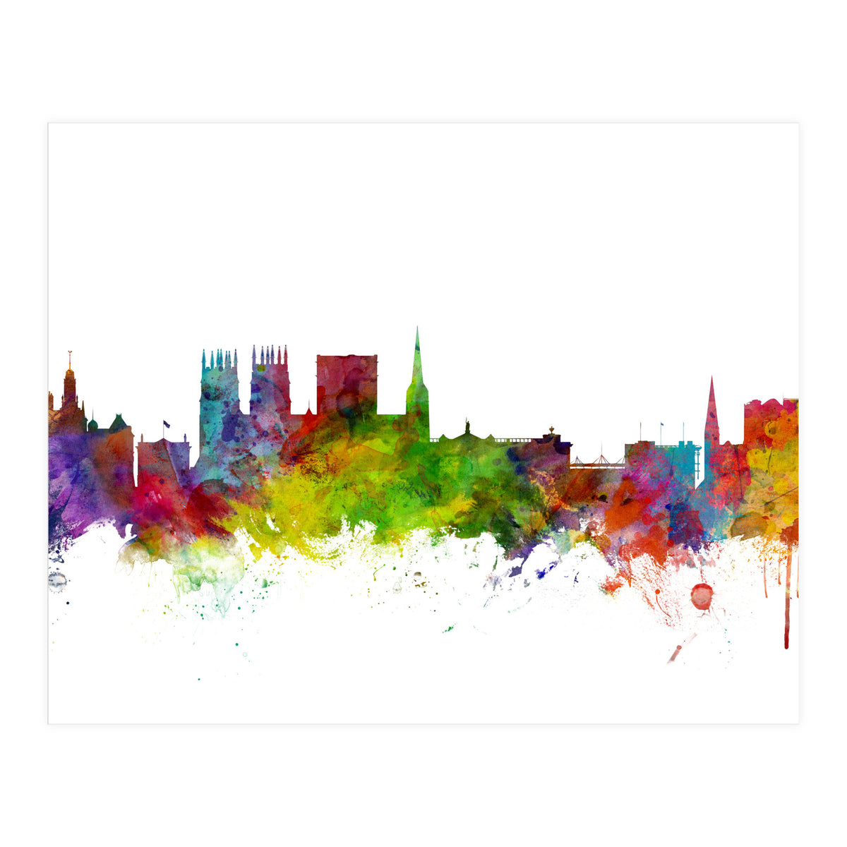 York England Skyline (Print Only)