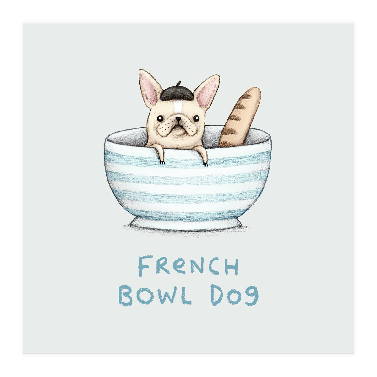 French Bowl Dog (Print Only)