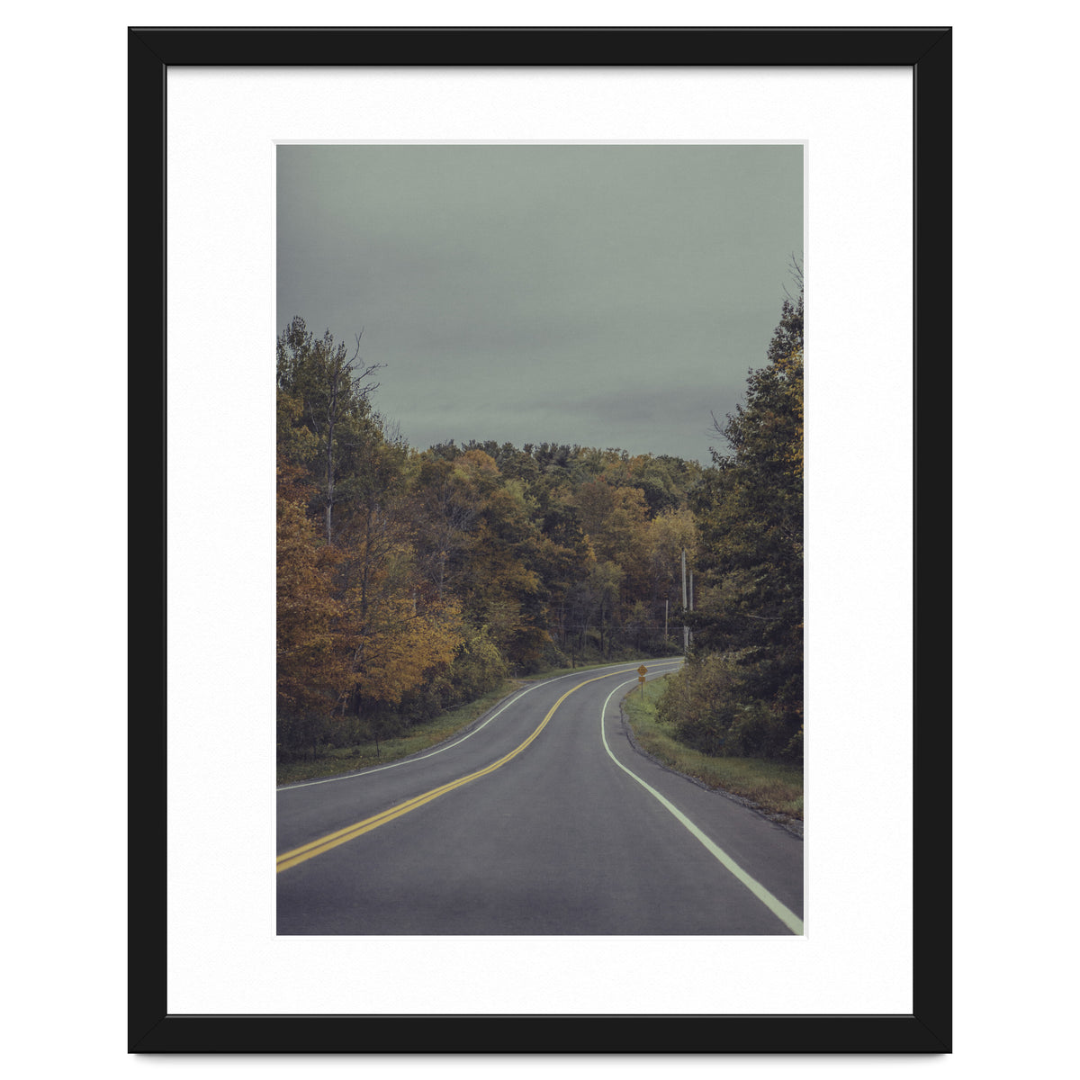 Fall Road in Upstate New York