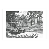 Jaguar C-Type Classic Le Mans Ink Drawing (Print Only) thumbnail