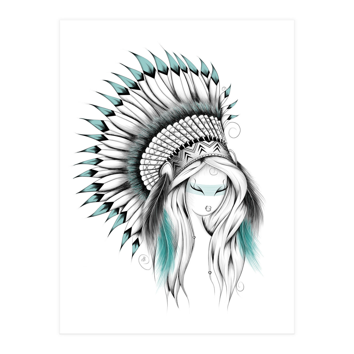 Indian Headdress (Print Only)