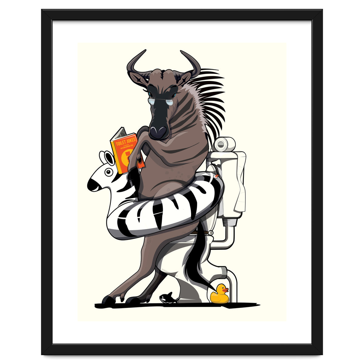 Wildebeest on the toilet, Funny Bathroom Humour