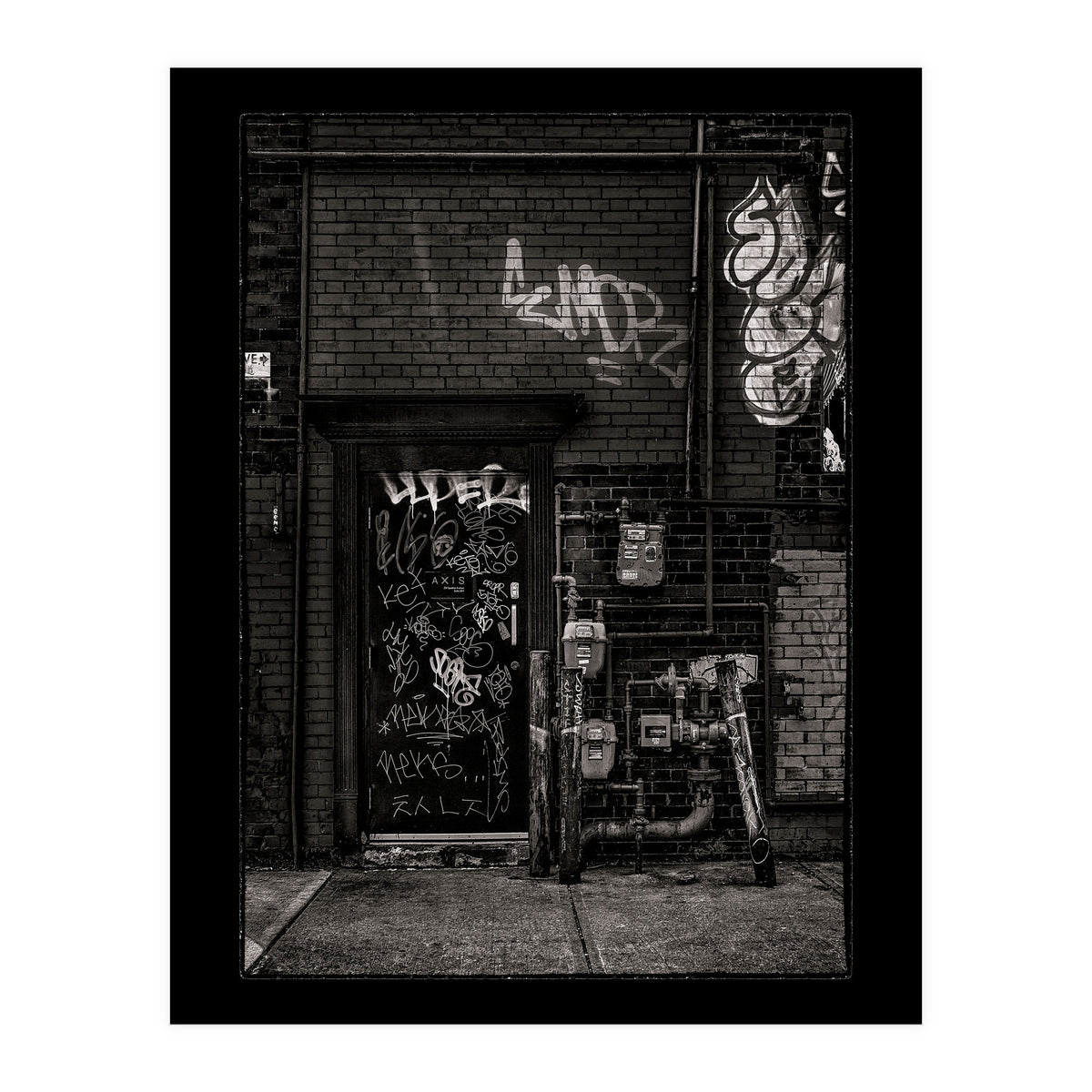 Alleyway Pipes No 4 with Border (Print Only)