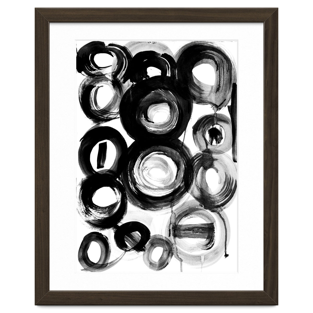 Black and White Ink Circles