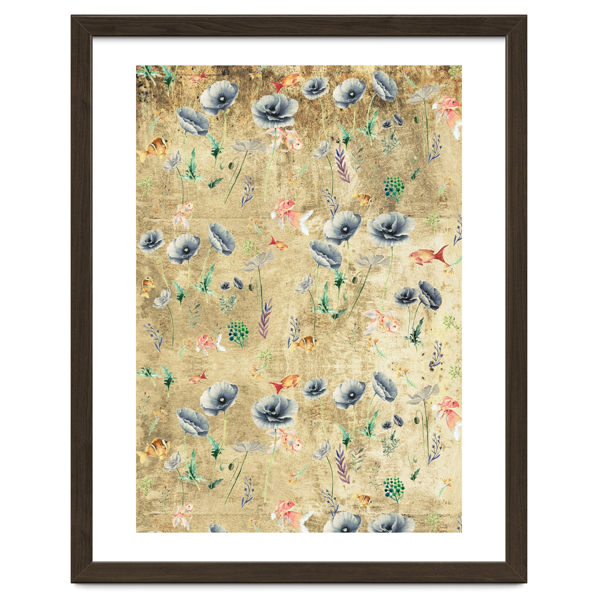 Fishes & Garden #Gold-plated