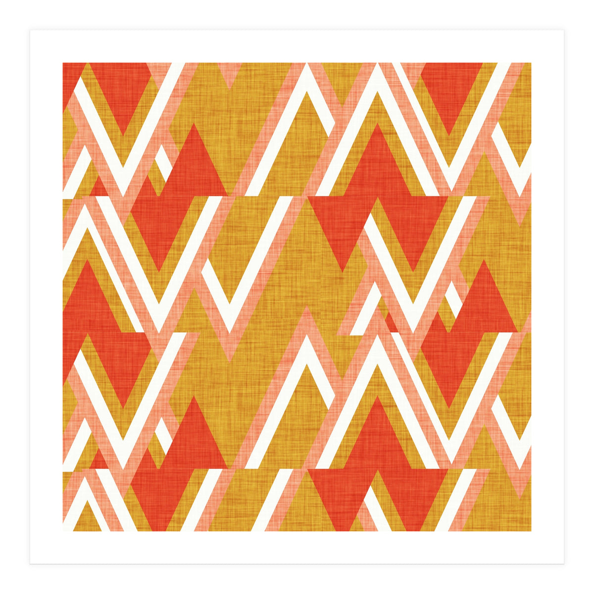 New Mid Mod Woods Mustard  (Print Only)