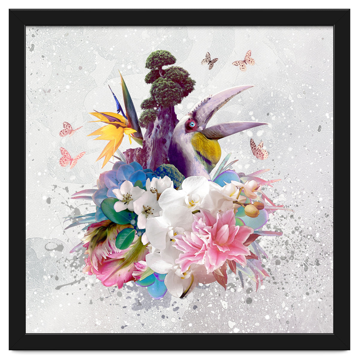 Floral Hornbill Grey