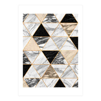 Marble Triangles 2 - Black and White (Print Only)