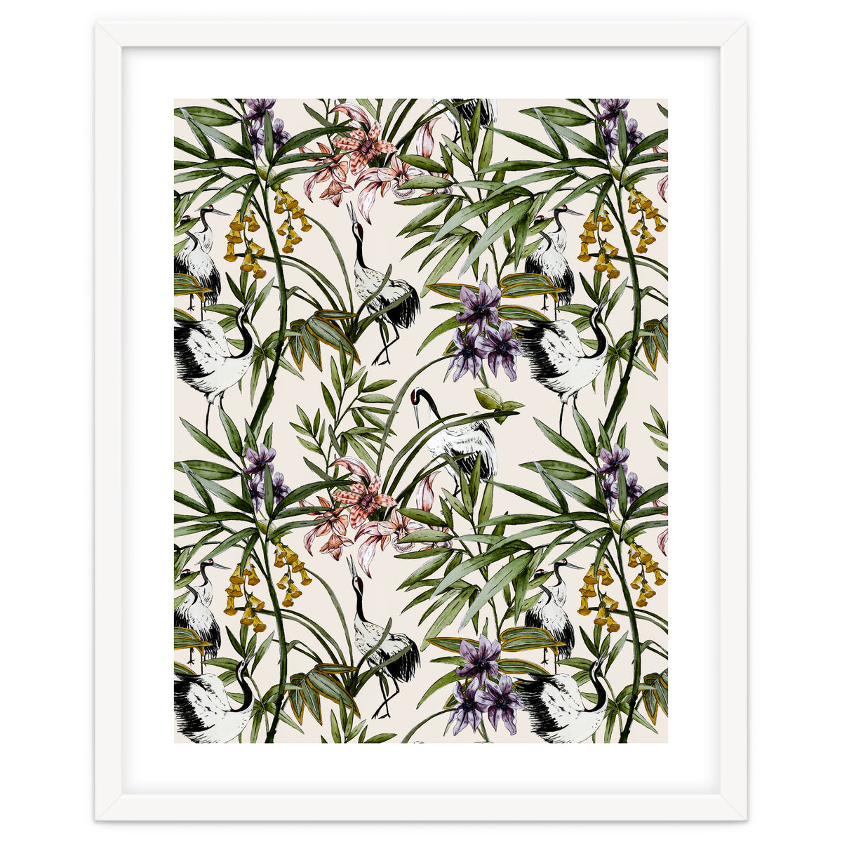 Asian crane pattern - 02