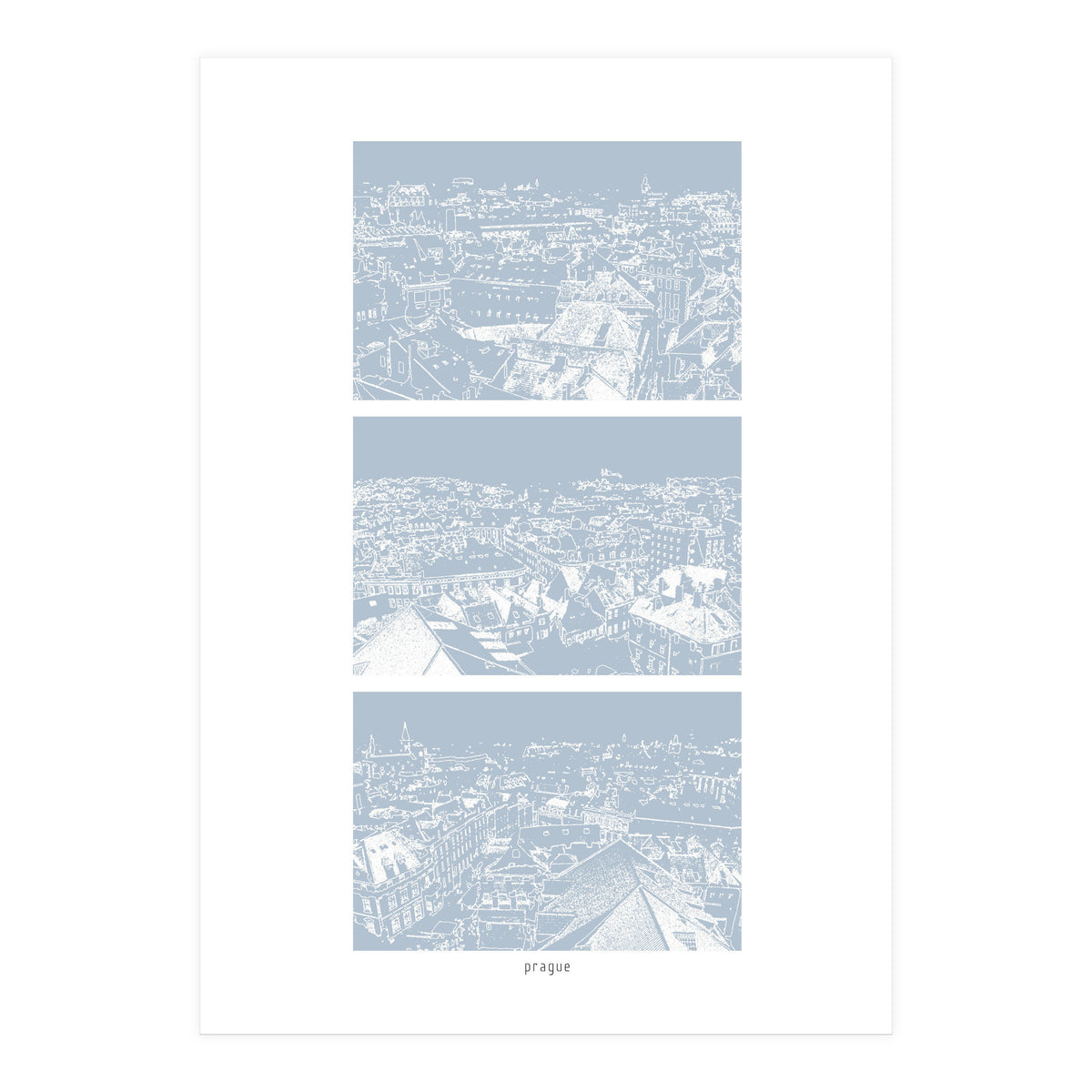 Prague print in blue  (Print Only)