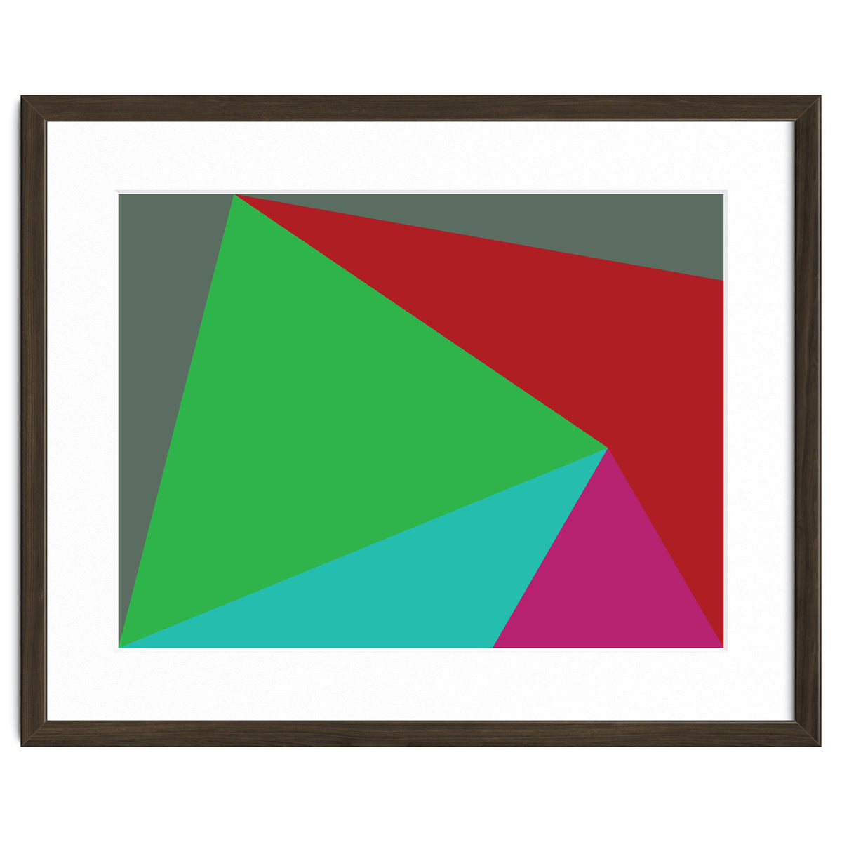 Geometric Shapes No. 19 -  green, magenta & blue