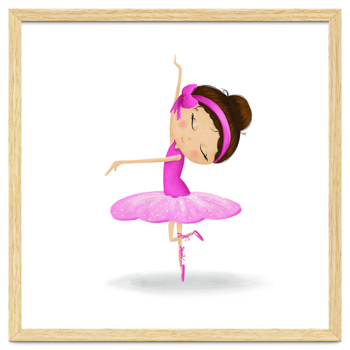 Adorable Twirling Ballerina Nursery Print