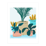 Little House Plants | Pastel Botanical Nature Plant Pots | Bohemian Cute Chic Palm Modern (Print Only) thumbnail