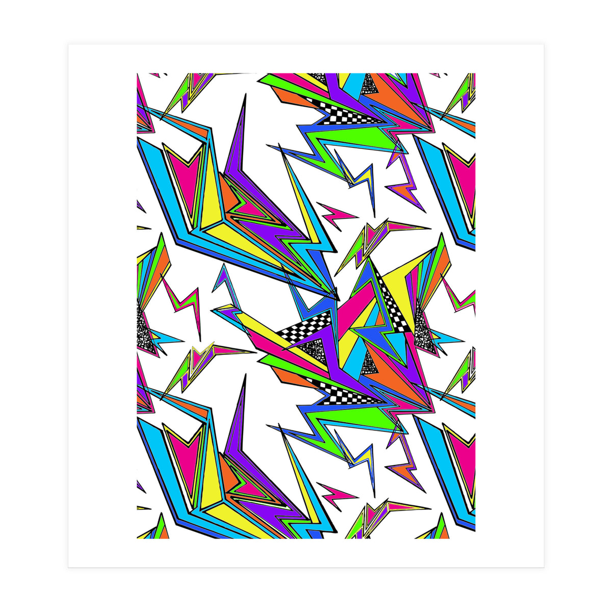Neon Kapow White (Print Only)