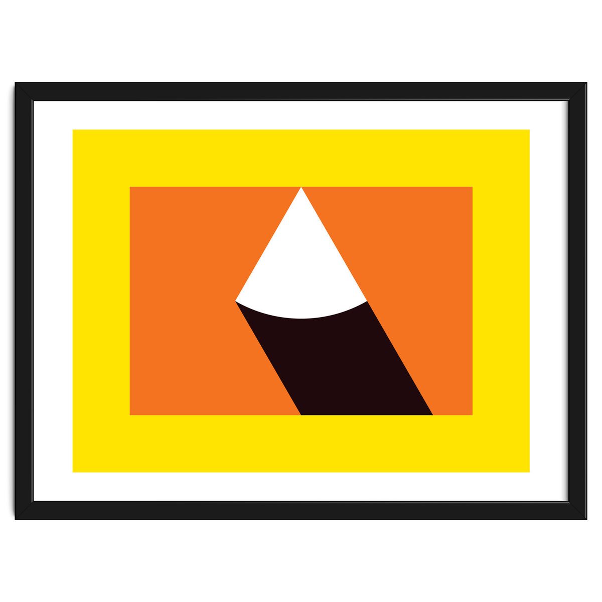 Geometric Shapes No. 47 - orange, black & yellow