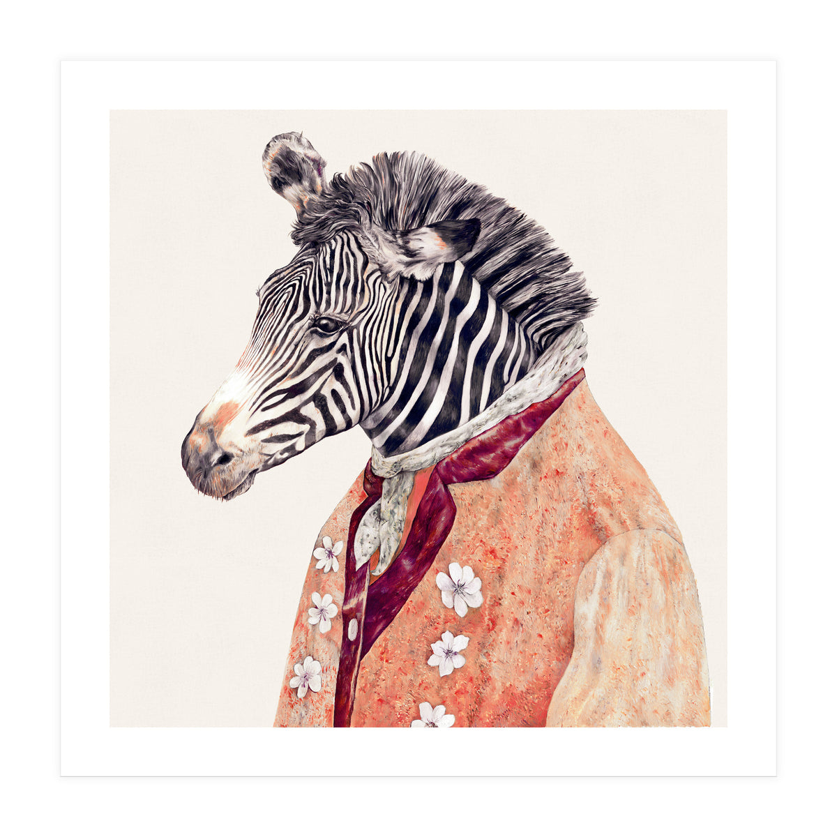 Zebra Cream (Print Only)