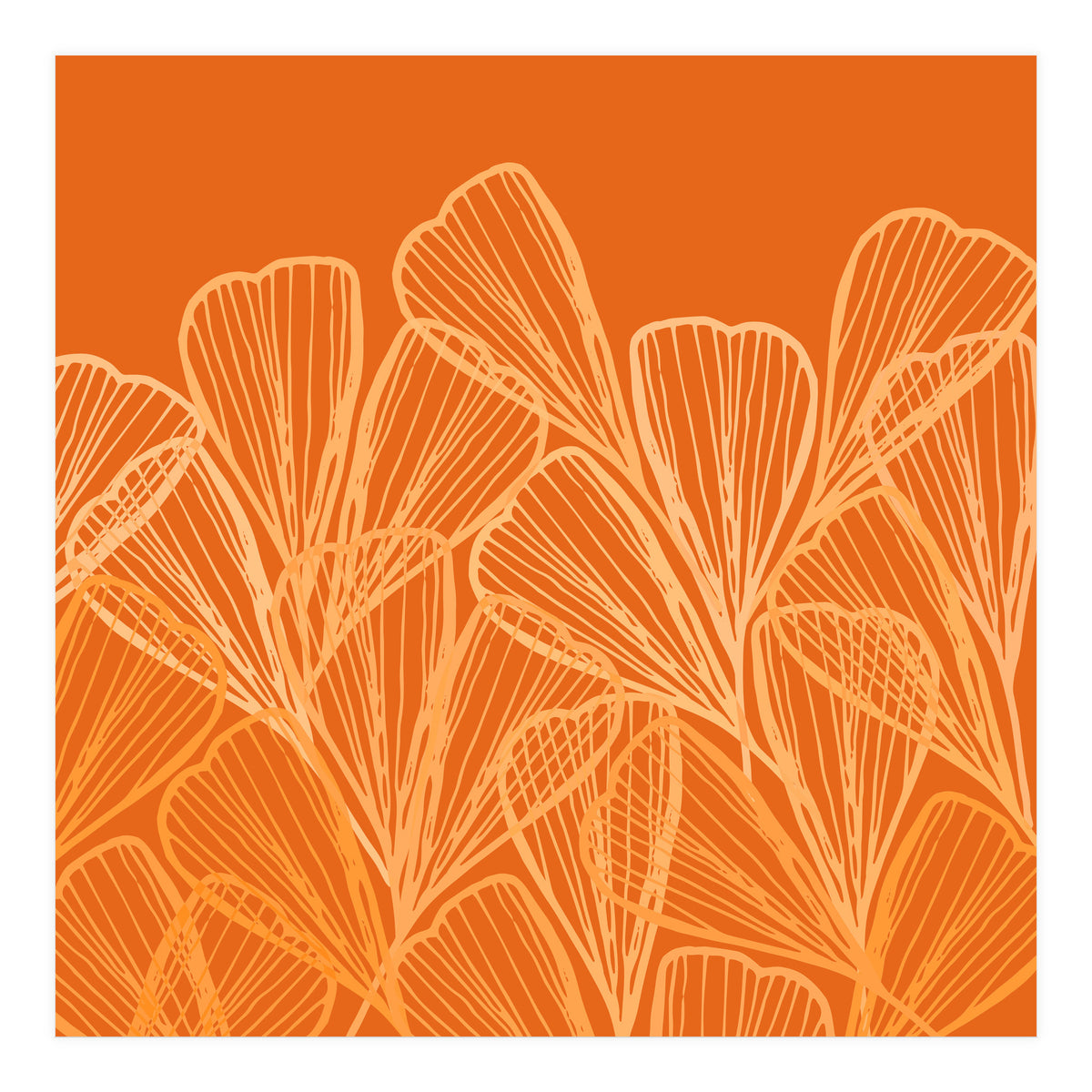 Coastal Orange Flora (Print Only)