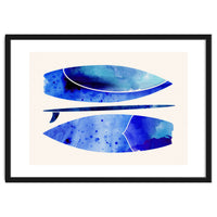 Indigo Surfboard Watercolor