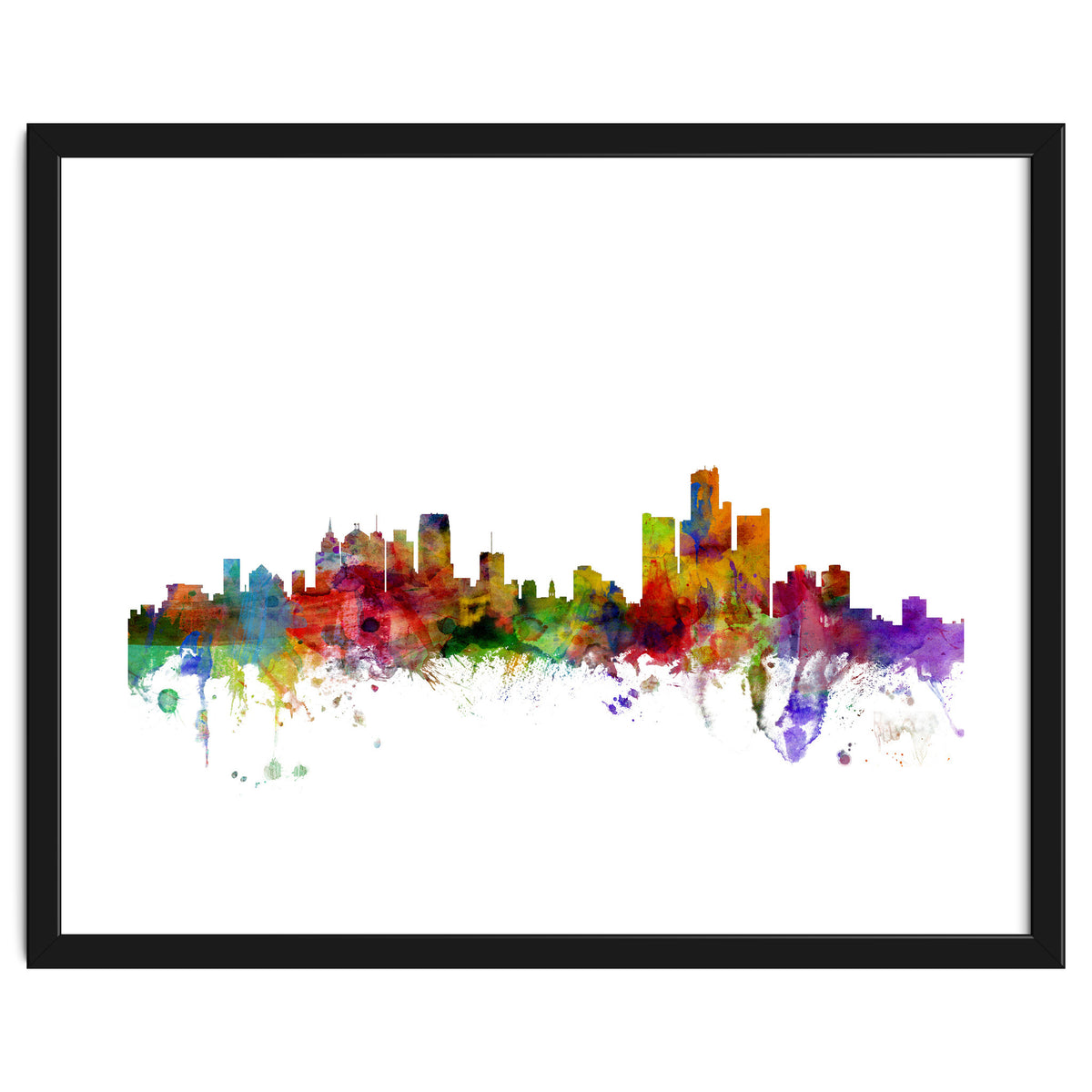 Detroit Michigan Skyline