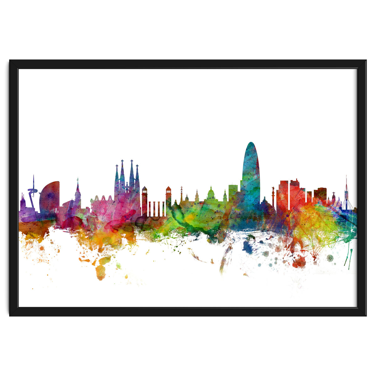 Barcelona Spain Skyline