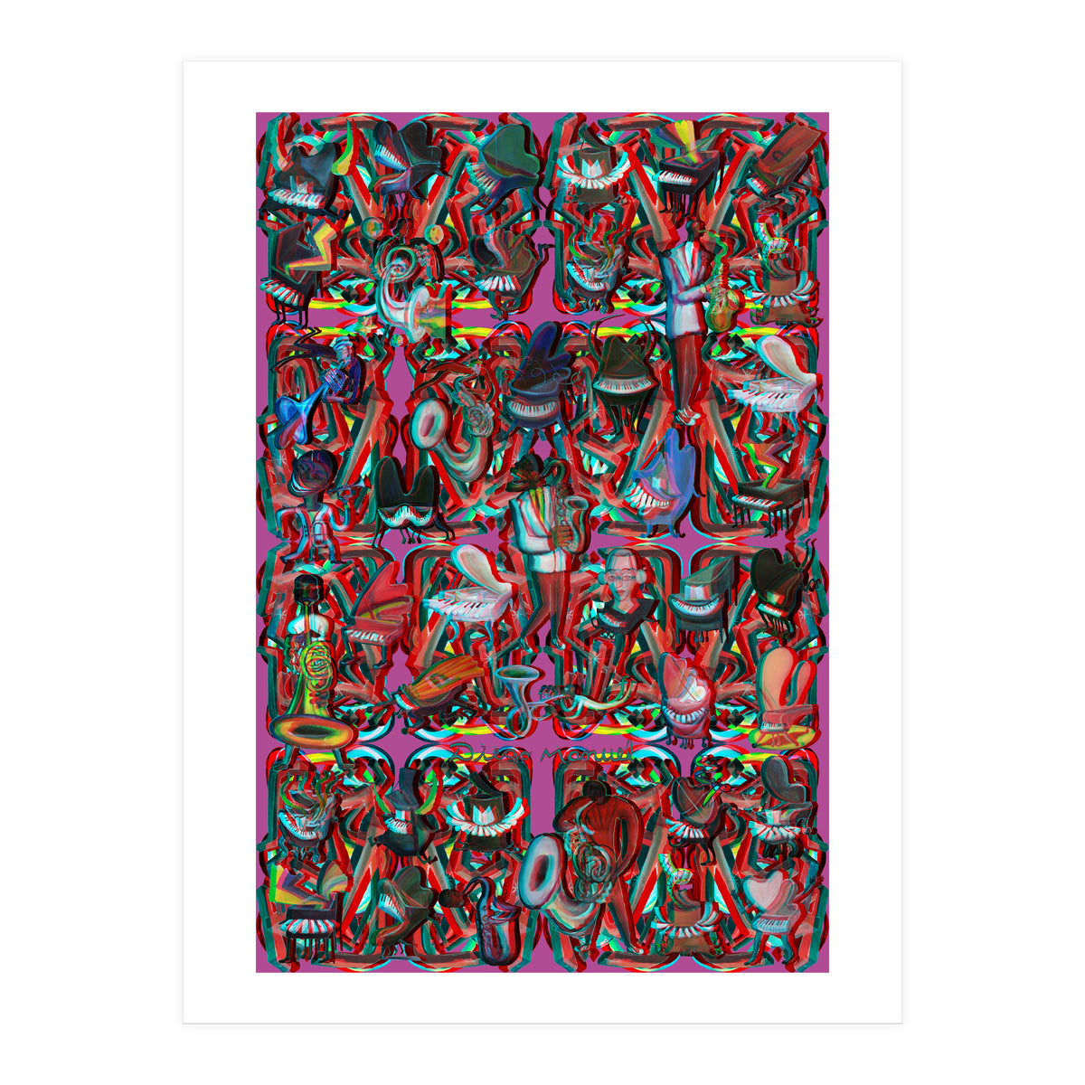 Formas 14 34 3d And Pianos 2 (Print Only)