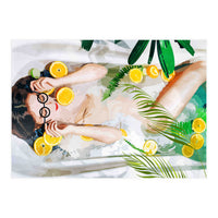 When All Else Fails, Take a Bath | Self Care Self Love | Woman Tropical Bathtub Relax (Print Only)