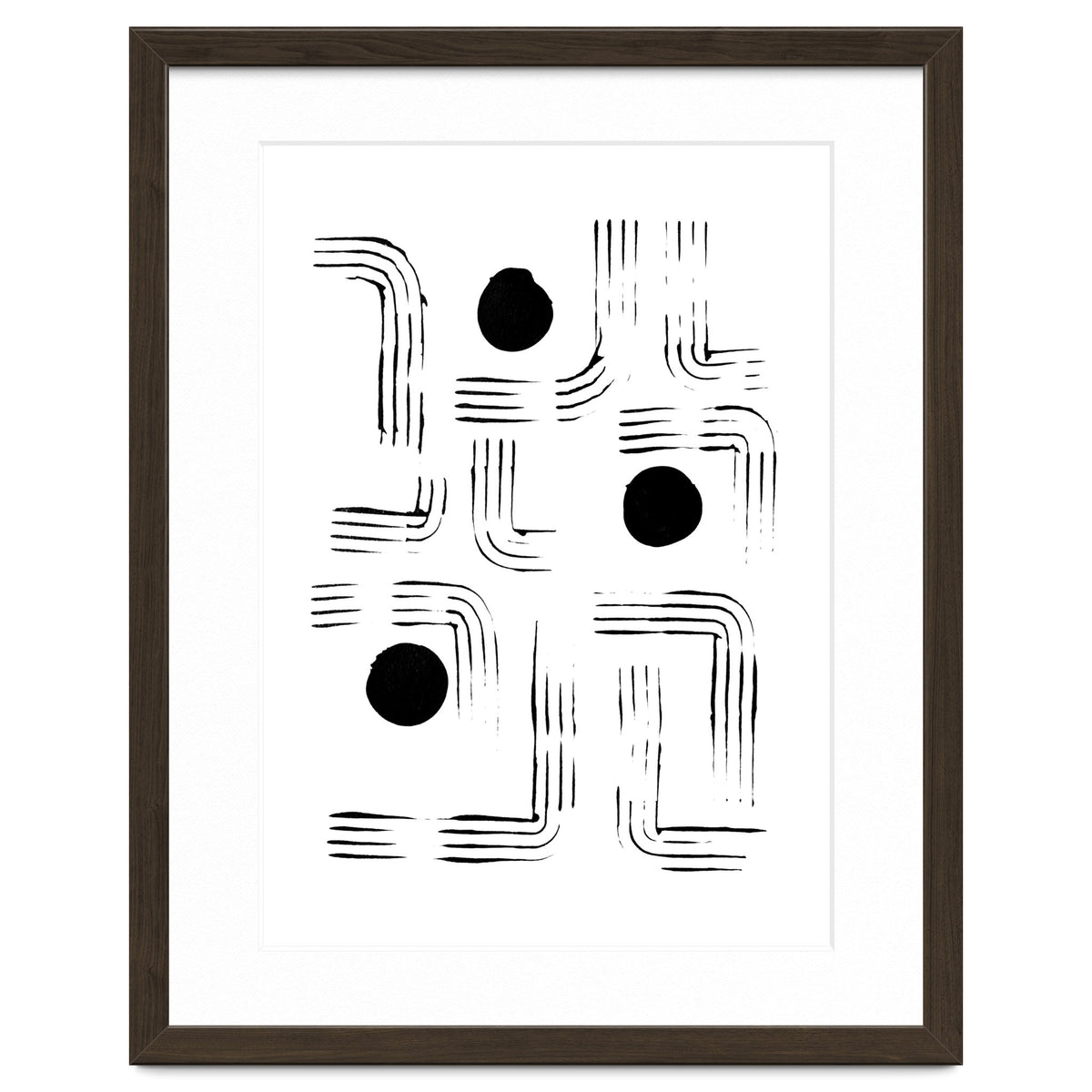 Mid-Century Modern Monochrome Print #1