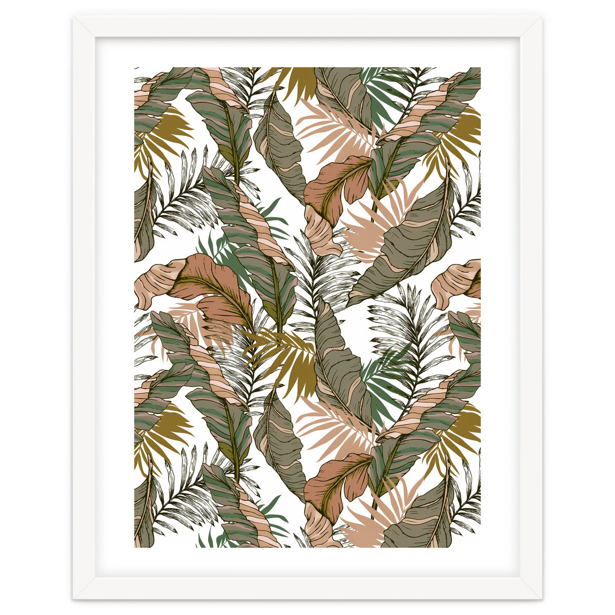 Drawing of wild tropical jungle I