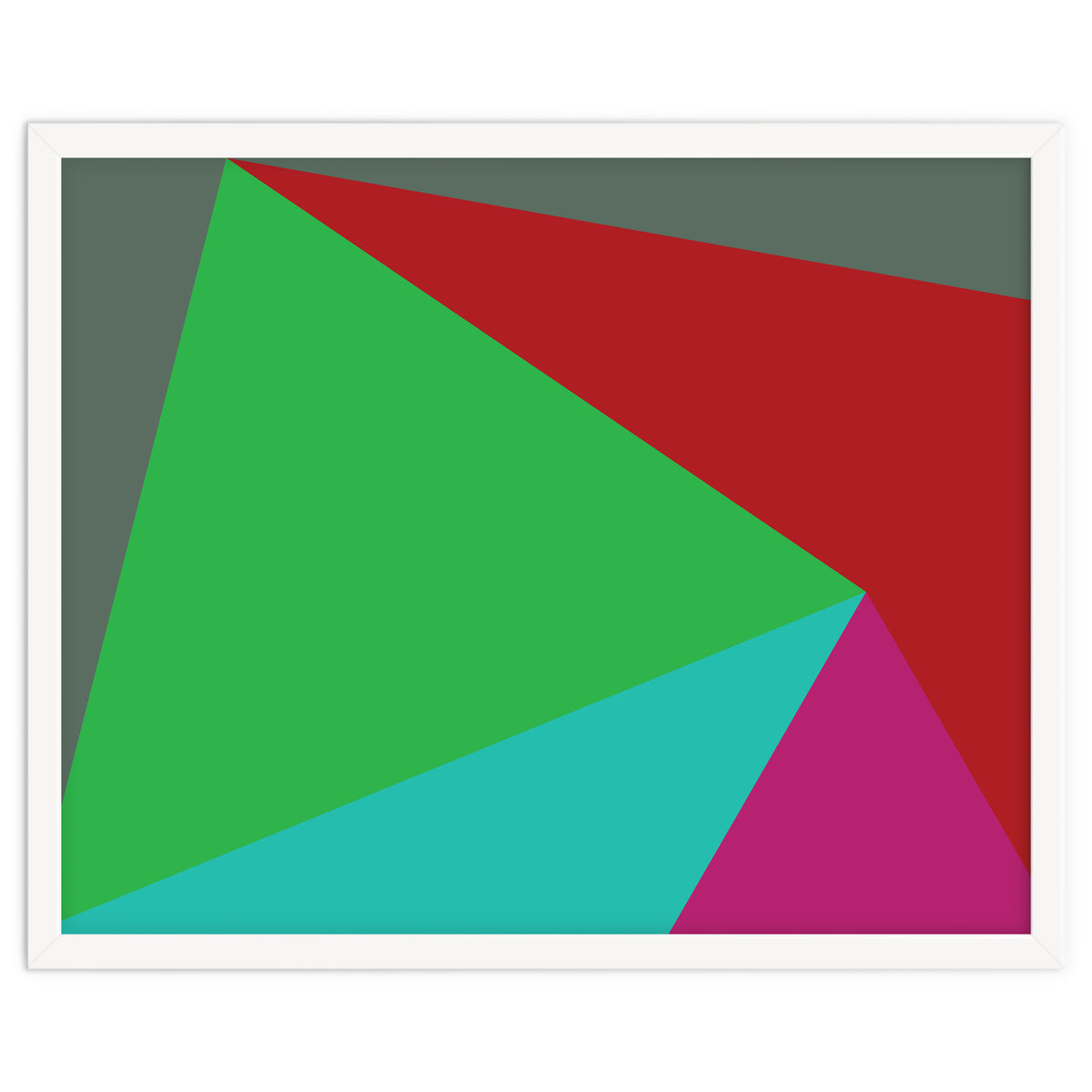Geometric Shapes No. 19 -  green, magenta & blue