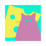 Big Cheese Lilac Cat  (Print Only) thumbnail