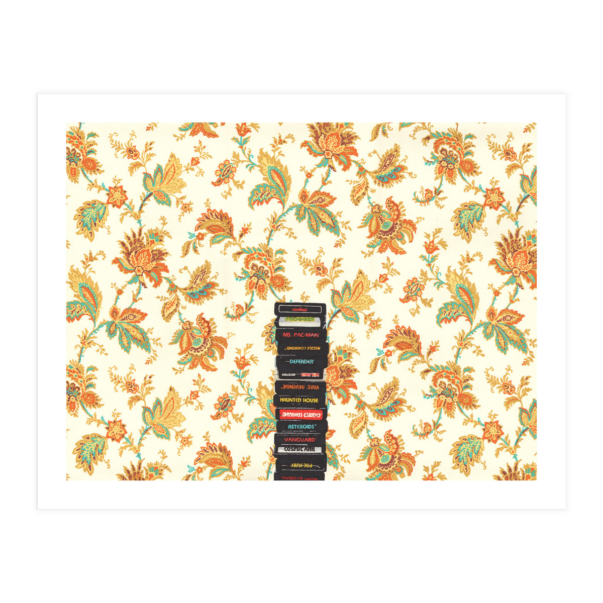 Atari & Flower Wallpaper (Print Only)