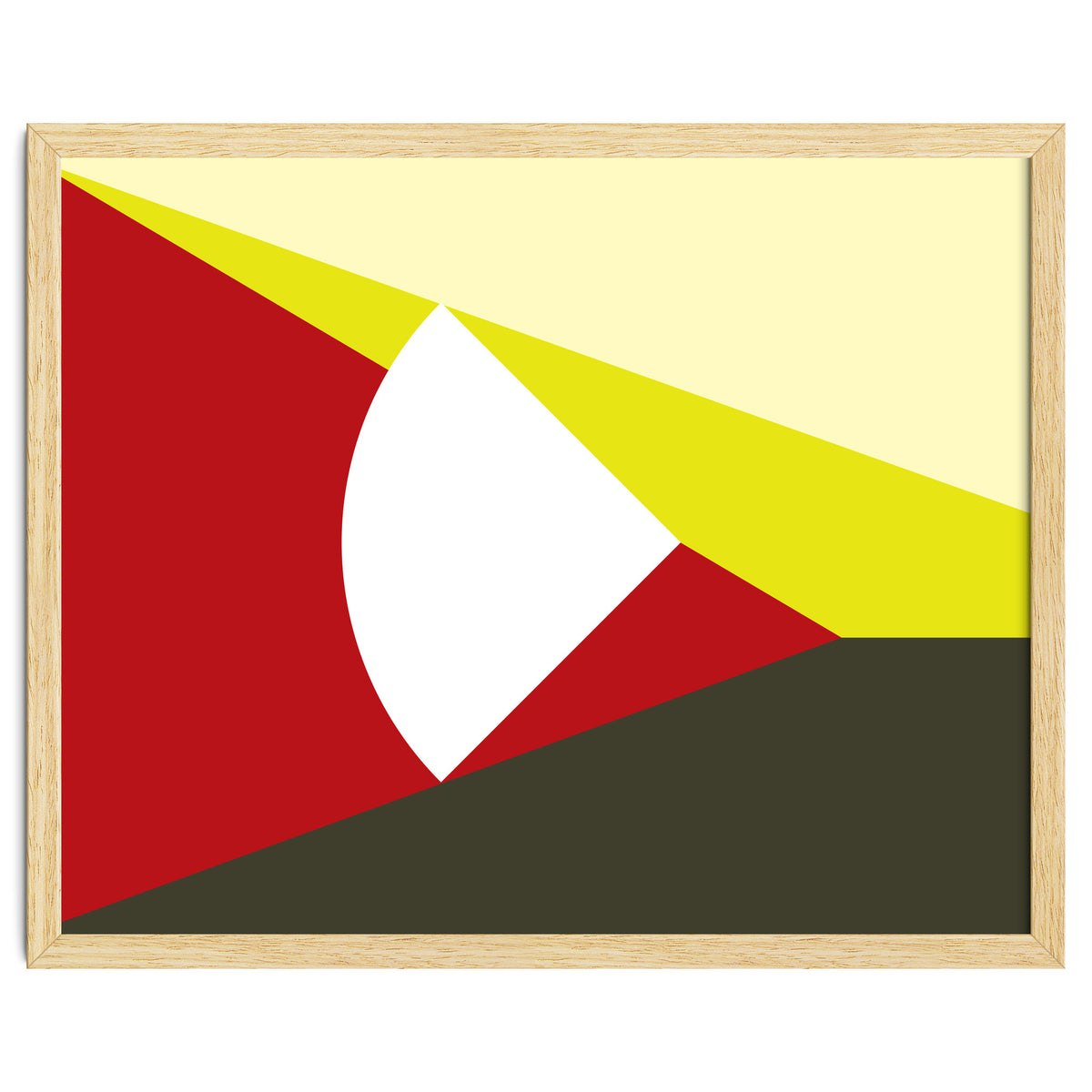 Geometric Shapes No. 13 - red, brown & yellow